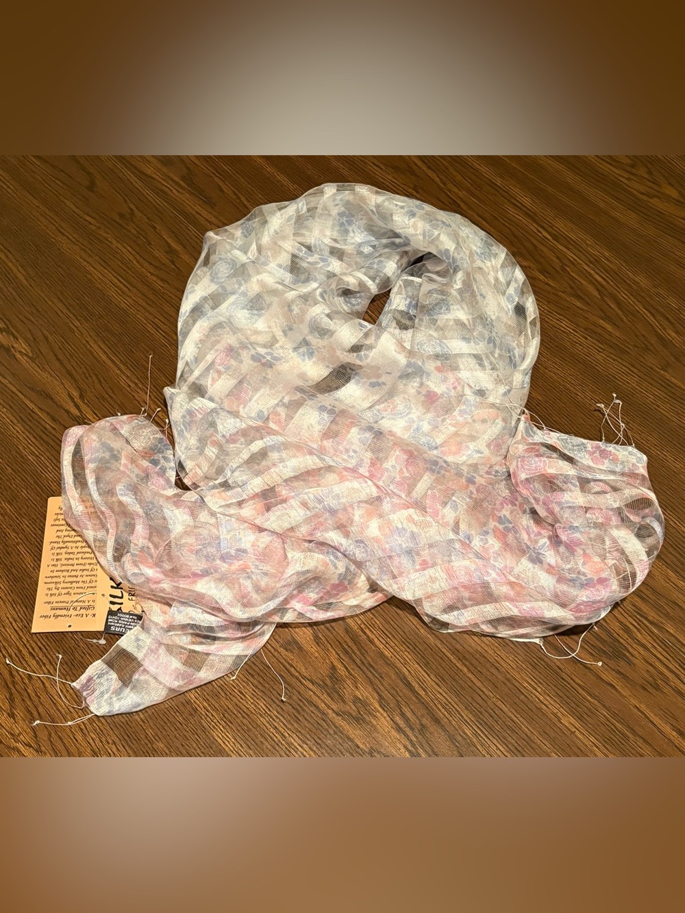 Fleurs silk scarf